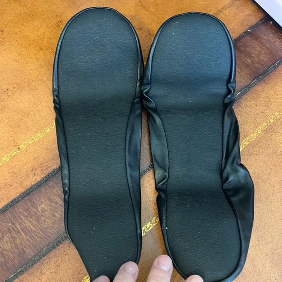 Dr Scholl's Travel Foldable Portable Black Slippers with Carrying Case Size 9-10 - Picture 2 of 8